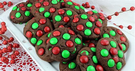 Chocolate Mandm Christmas Cookies Two Sisters