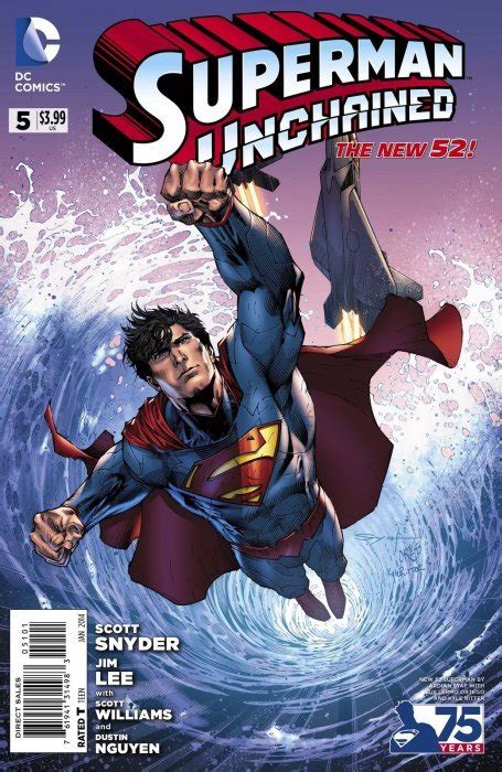 Superman Unchained Issue 5k Variant 75th Anniversary Dc New 52 Cover
