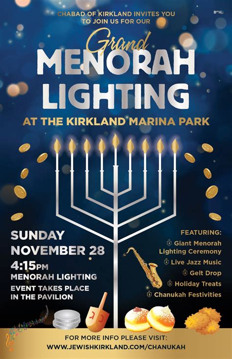 Grand Menorah Lighting Chabad Of Kirkland