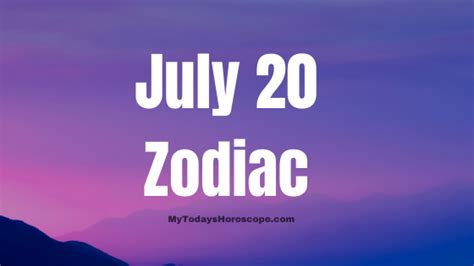 July 20 Cancer Zodiac Sign Horoscope