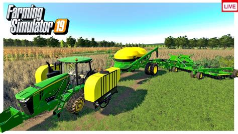 🔴 Live Big Field Planting On Farmersburg Iowa Farming Simulator 19