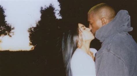 Kim Kardashian Kisses Kanye West In Romantic Valentines Day Pic See
