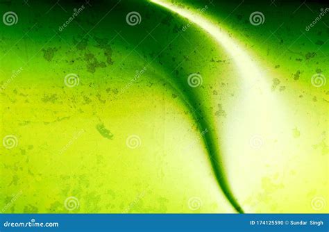 Abstract Green And Yellow Wave Mixture Texture Background Stock Photo