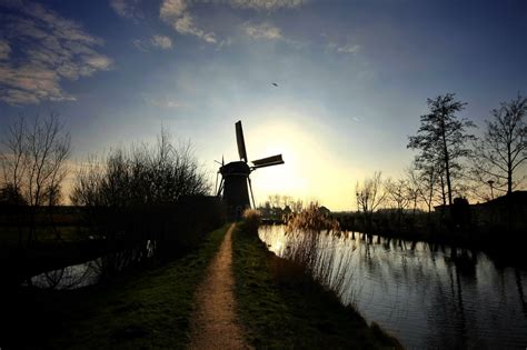 Wallpaper Windmill Sunset Holland Dutch 3561x2374 937343 Hd