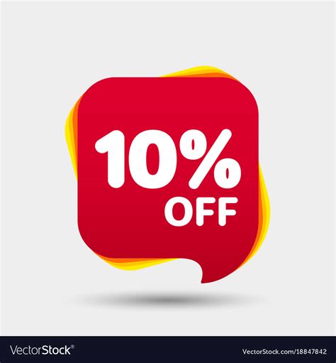 10 Percent Off Sale Discount Banner Price Tag Vector Image