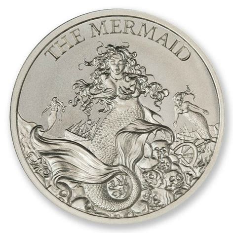 2 Oz Silver Mermaid High Relief Cryptozoology Series
