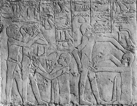 Earliest Depiction Of Circumcision Priest Of Maat Ankhmahors Tomb Dating To Dynasty 6 And