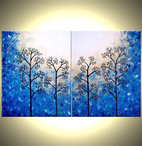 Buy Hand Crafted Trees Painting Abstract Landscape Original Large