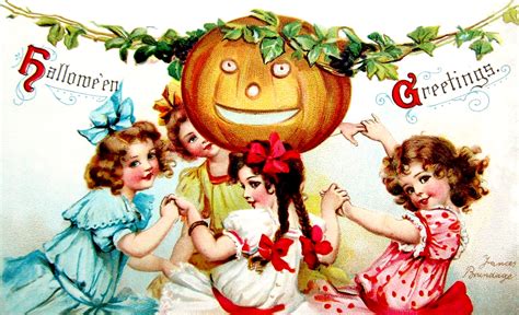 Vintage Halloween Celebration Clipart
