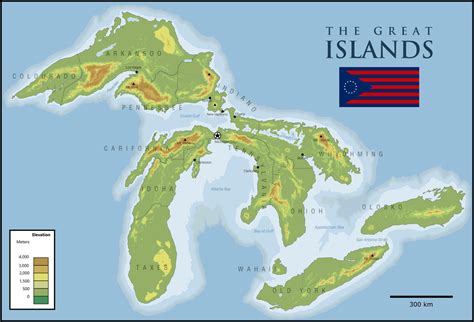 Us Based Reversed Great Lakes The Great Islands Rimaginarymaps