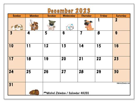 Calendar December 2023 482 Michel Zbinden En