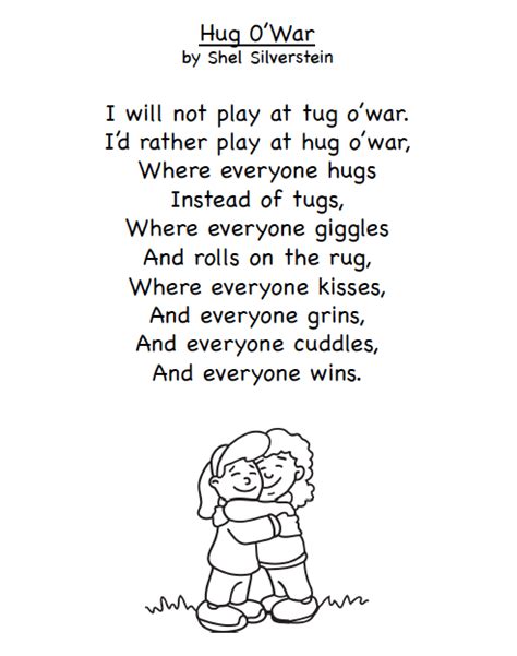 Kids Poems For Peace Free Printables Grade Onederful