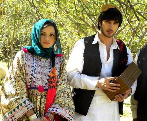 Afghan Traditional Men And Women Dress Pashtun Ethnicity Pashtun