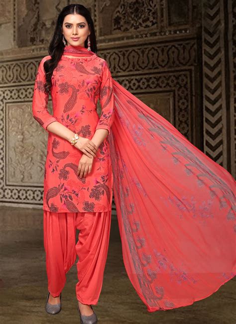Buy Crepe Silk Punjabi Salwar Suit Online In Uk