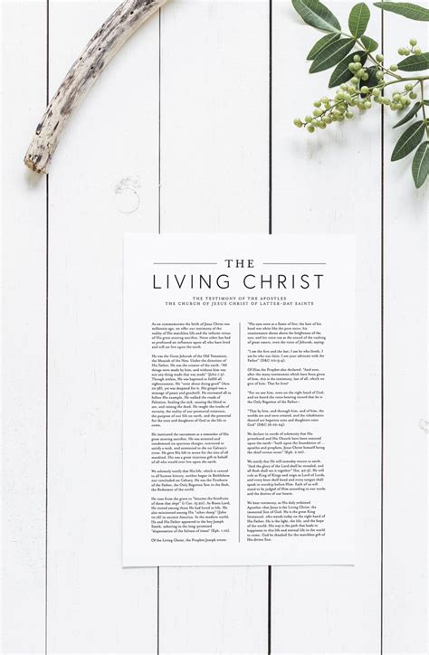 The Living Christ The Testimony Of The Apostles Lds Etsy
