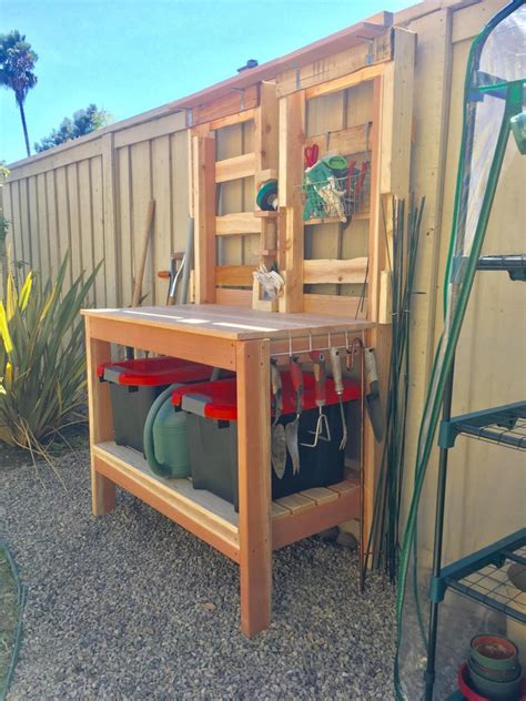 First Ana Project Modified 2x4 Potting Bench Ana White