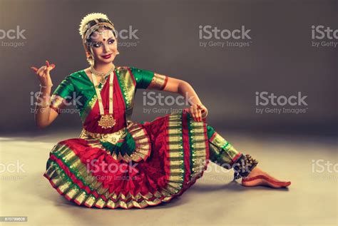 Beauty Of Classical Indian Dance Young Woman Dancer Is Performing