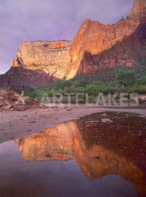 Sunset At Zion Canyon Zion National Park Utah Picture Art Prints