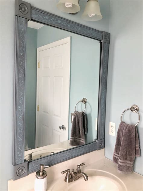 Diy Bathroom Mirror Frame One Room Challenge Week 4
