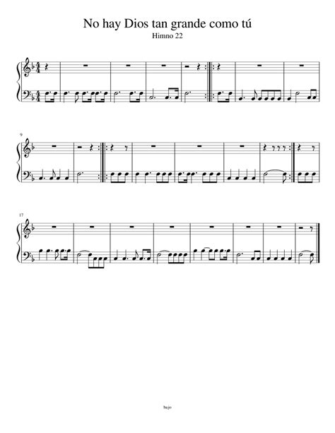 No Hay Dios Tan Grande Como Tu Sheet Music For Piano Download Free In