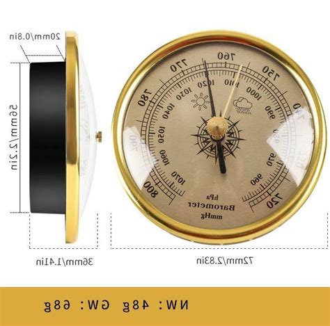 Metal Large Dial Traditional Weather Station Barometer Hygrometer