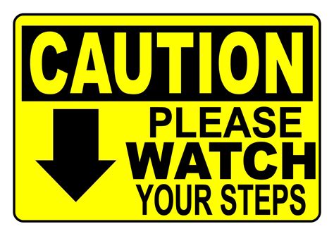 Cautiion Watch Your Steps Signage Laminated Lazada Ph