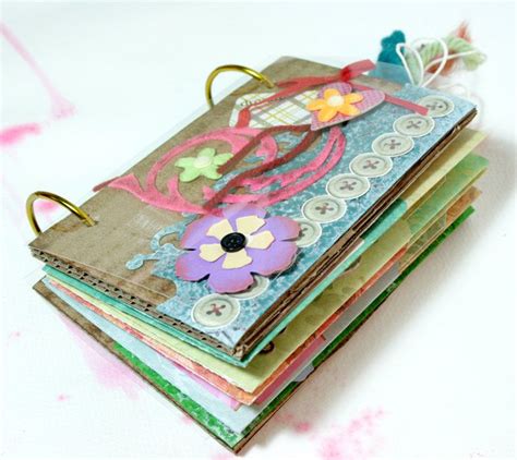 4x6 Recycled Cardboard Scrapbook Photo Album 10 Pages 4 Note Tags 3000 Via Etsy