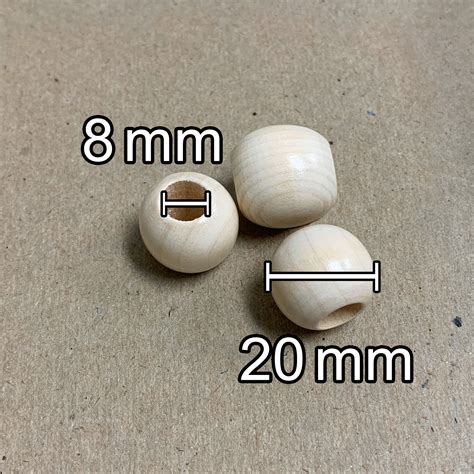 20mm Wholesale Unfinished Wood Beads Craftysticks