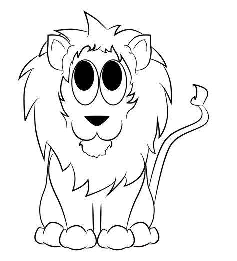 And draw the other legs and tail. How To Draw A Cartoon Lion - Draw Central