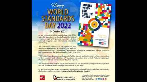 World Standards Day 2022 Message Nadita Ramachala Manager