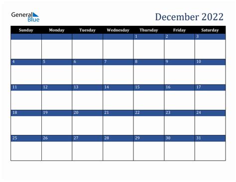 December 2022 Monthly Calendar Pdf Word Excel