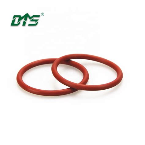 Heat Resistant Soft Silicone Rubber O Ring With Red And Transparent