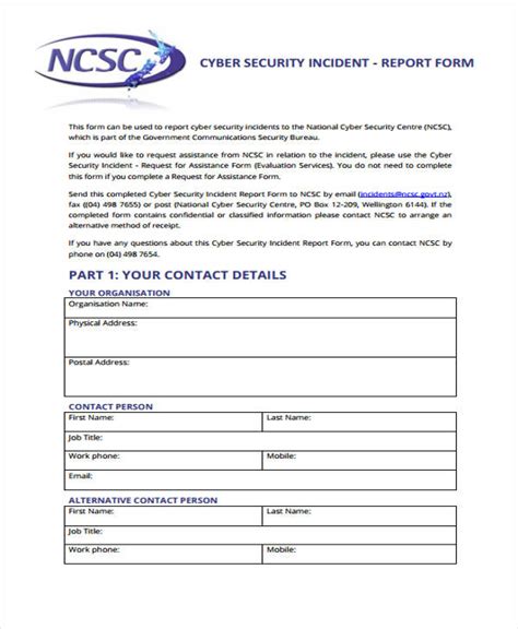 Free Sample Incident Report Forms In Pdf Pages Excel Ms Word