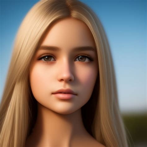 Jumbo Magpie988 A Realistic 14 Year Old Girl Blonde Hair Brown Eyes