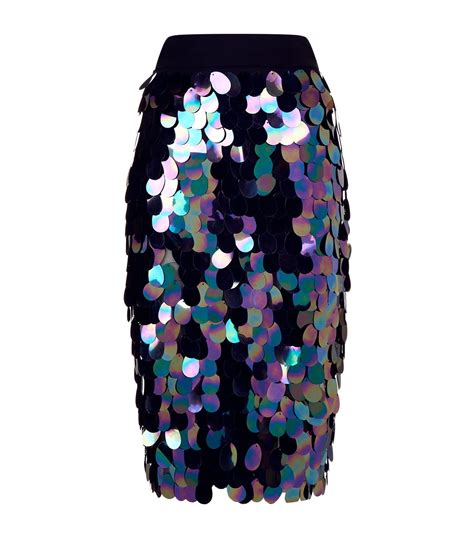 Milly Milly Cloth Sequin Pencil Skirt Blue Sequin Skirt Sequins