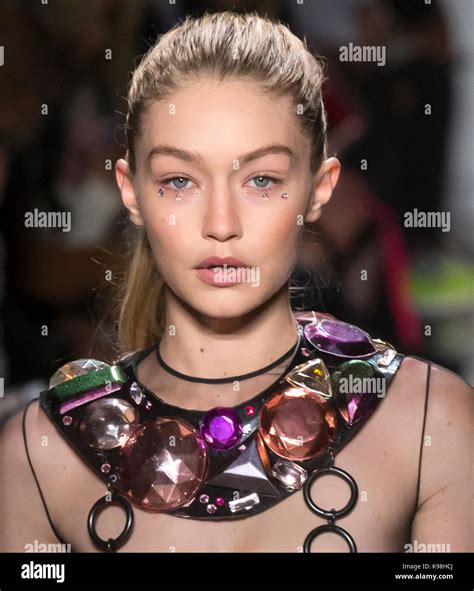 New York Ny September 08 2017 Gigi Hadid Walks The Runway At The