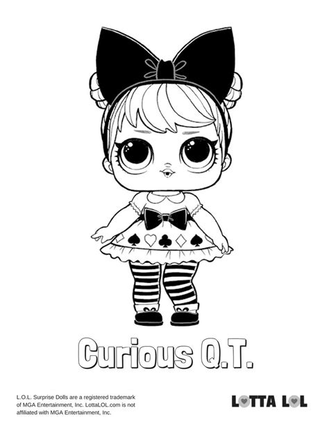 Curious Qt Coloring Page Lotta Lol Coloring Pages Lol Dolls Kids