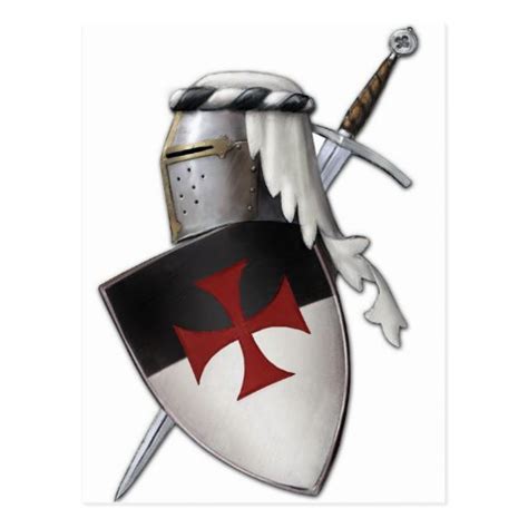 Knights Templar Shield Postcard Zazzle