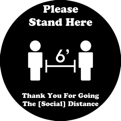 Thank You For Going The Distance Decal Social Distancing