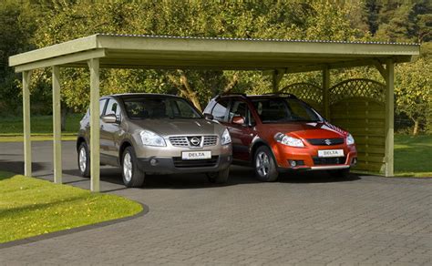 Today, anyone can have steel carports or garage kit to park their car, store their tools and even house their livestock within a few hours! Doppelcarport 6x5 m Carport Garage Holz Unterstand ...