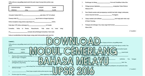 Modul latihan bahasa melayu upsr 2016: Koleksi Bahan Bantu Belajar (BBM): DOWNLOAD | MODUL ...