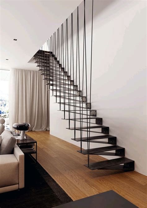 Steel Hanging Stairs In 2023 Stair Design Architecture Stairs Design