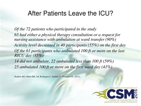 Ppt Icu Liberation How Physical Therapy Is Part Of Reducing The