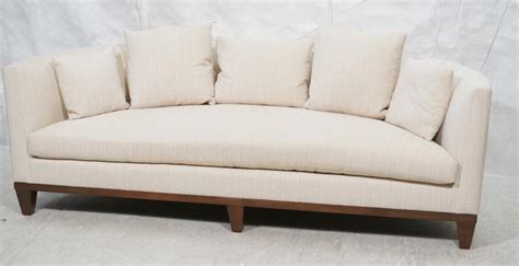Sold Price Barbara Barry For Henredon Curved Sofa Couch Cre October