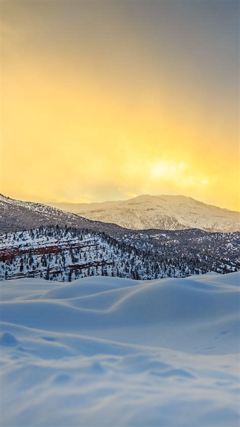 2160x3840 Winter Sunset Landscape 5k Sony Xperia Xxzz5 Premium Hd 4k