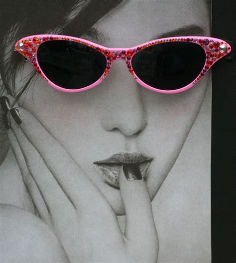 bubble gum pink cat style sunglasses hot pink swarovski etsy swarovski sunglasses fashion