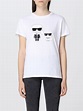 KARL LAGERFELD: Camiseta para mujer, Blanco | Camiseta Karl Lagerfeld ...