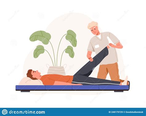 Chiropractor And Patient At Physiotherapy Rehabilitation