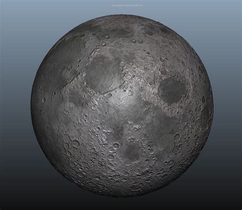 3d Model Moon Planet Normal Map Mid Poly 8k Res Vr Ar Low Poly