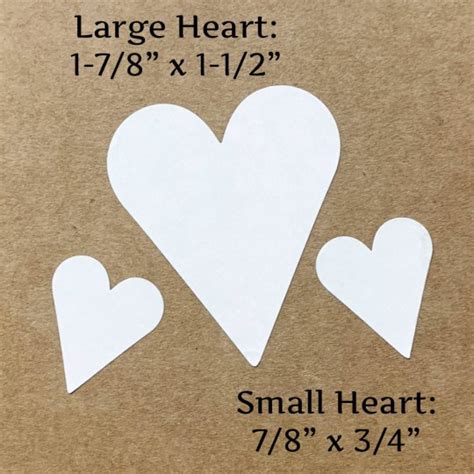 Large White Heart Stickers ~ 1 78 ~ 54 Stickers